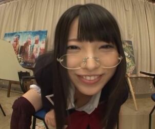 Ai Uehara solo getting off is luved by this warm student